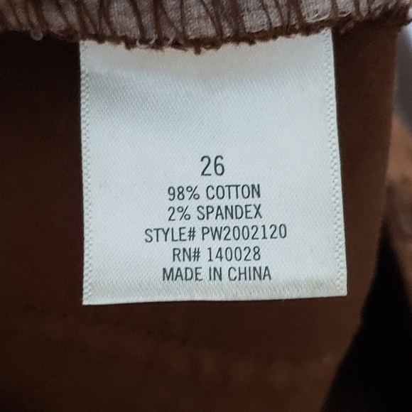 Francesca's Harper Heritage Midrise Patty Skinny Corduroy Pants Size 26 - Picture 8 of 8